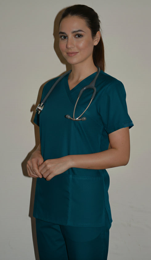 Women's 2-Pocket Mock Wrap Scrub